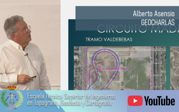 Video de la Geocharla  “Topografía para proyectos singulares: F1 Madring y Parque Warner”